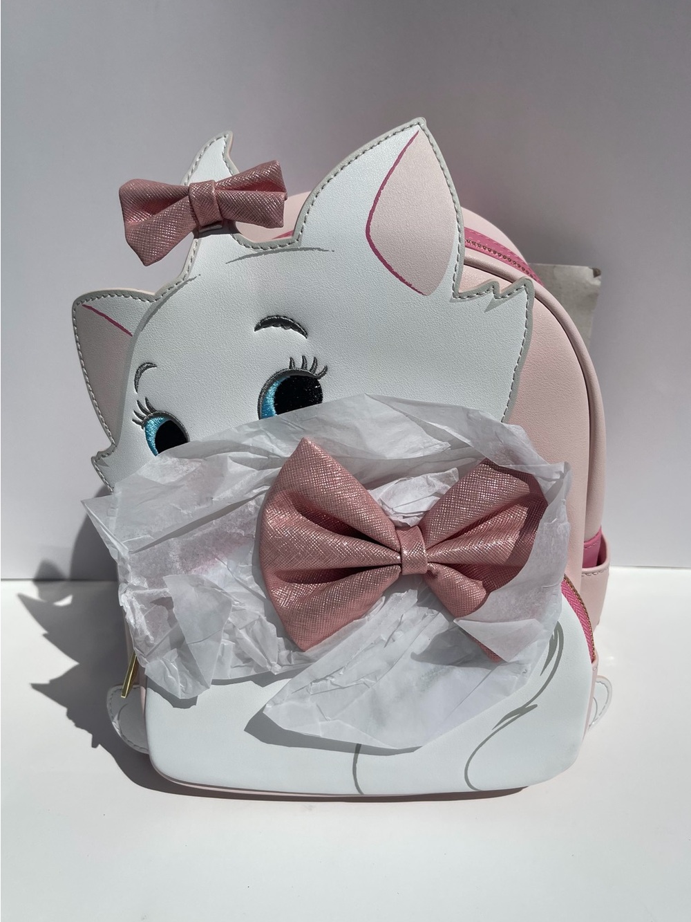 Loungefly Disney Aristocats Sassy Marie Cat Mini Backpack Pink Bow NWT - Picture 3 of 8